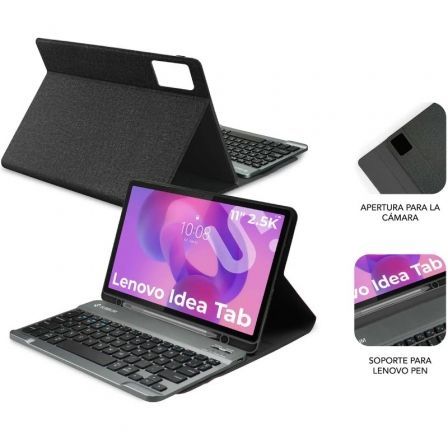 Subblim Keytab Pro BT Funda con Teclado para Lenovo Idea Tab 11 pulgaste 2025, Negra